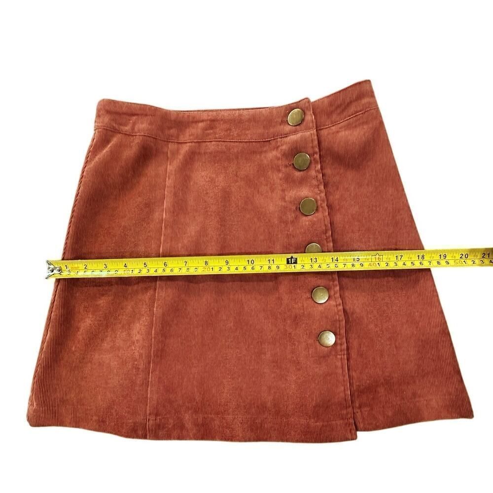 Entro Corduroy A Line Button Up Y2K Mini Skirt SZ Small Academia Back to School - Picture 9 of 12